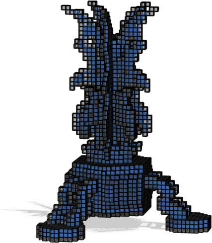 big alien model voxelized